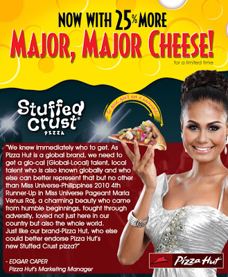MAJOR MAJOR NEWS: Stuffed Crust Pizza With 25% More Chees