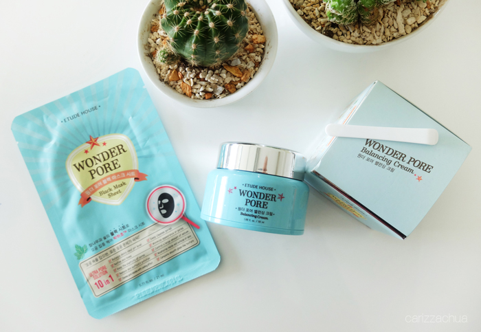 Etude House Wonder Pore Balancing Cream & Black Sheet Mask